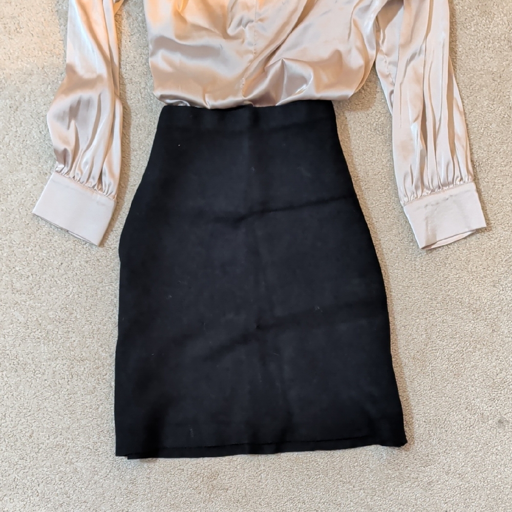 Milano Black Pencil Skirt